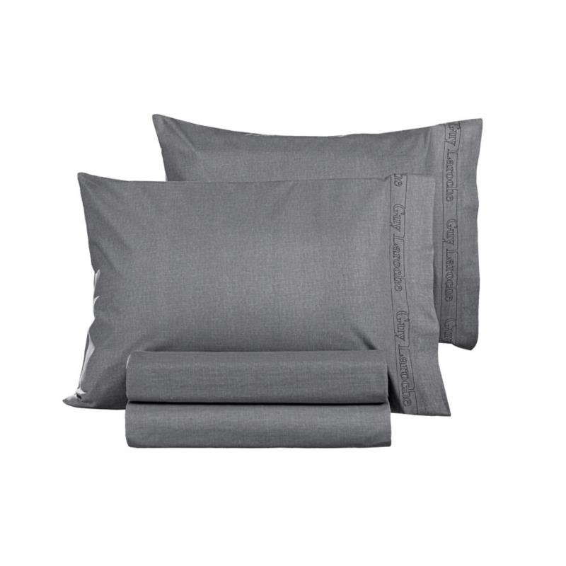 Ζεύγος Μαξιλαροθήκες Βαμβακερές 50x70εκ. Color Plus Anthracite Guy Laroche (Ύφασμα: Βαμβάκι 100%, Χρώμα: Ανθρακί) - Guy Laroche - 5206480622403