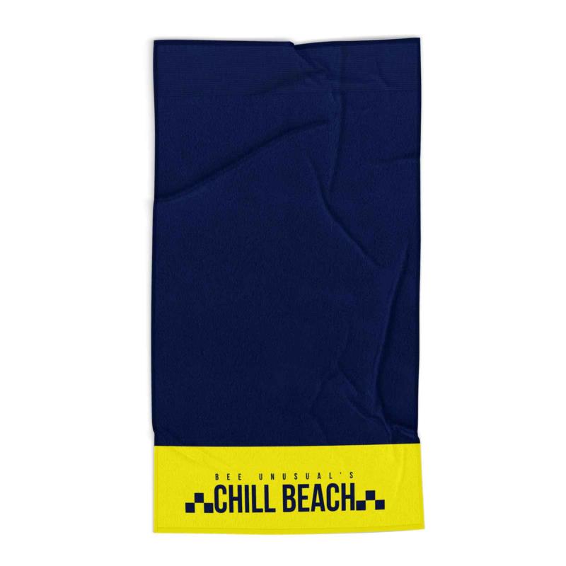 Bee Unusual - BLUE HAWK BEACH TOWEL 90X150CM - BLAZING YELLOW / BLUE