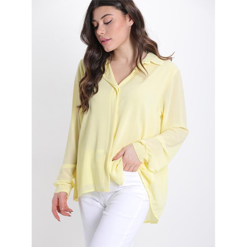 Γυναικείο Casual πουκάμισο κίτρινο