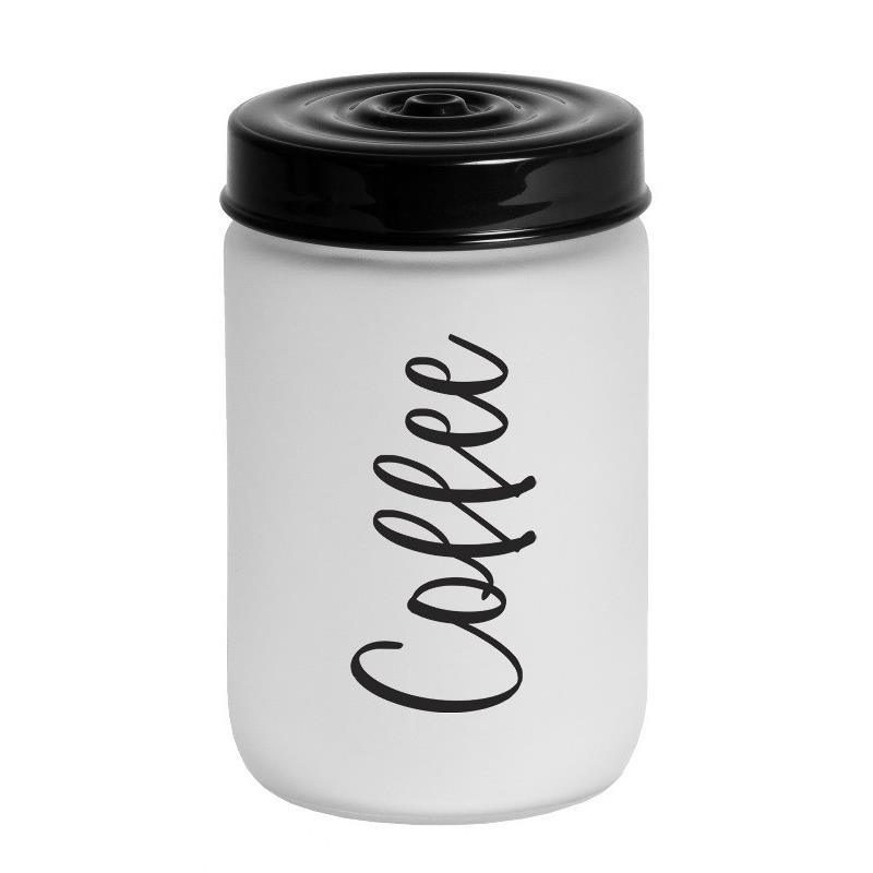 Δοχείο Για Καφέ Γυάλινο Λευκό 660ml Veltihome Ice 17244 (Υλικό: Γυαλί, Χρώμα: Λευκό) - VELTIHOME - 17244-coffee