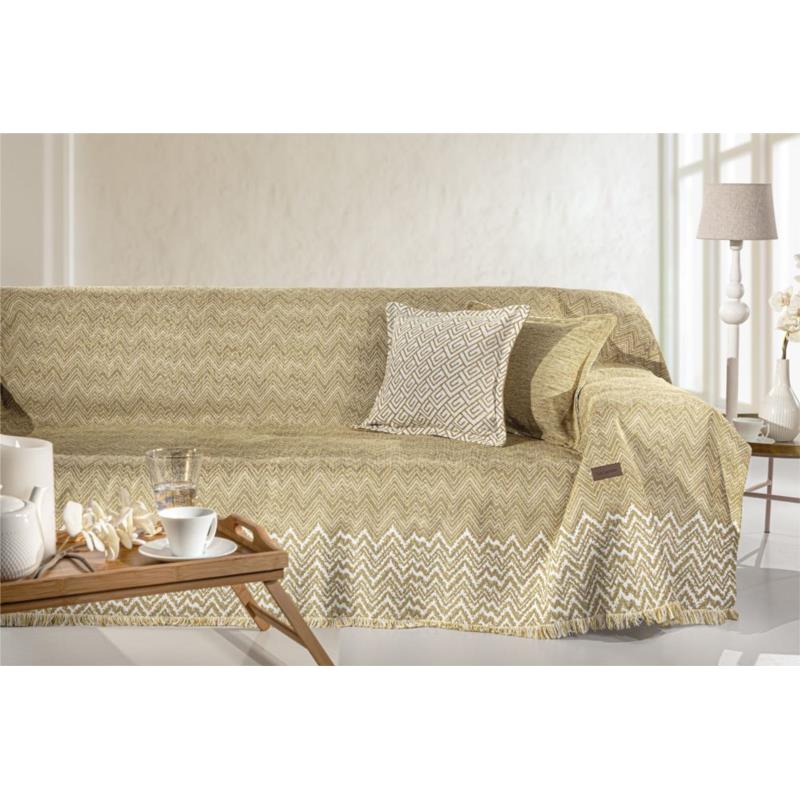 Ριχτάρι Διθέσιος Polycotton Chenille Marvin Golden 180x250εκ. Guy Laroche (Χρώμα: Χρυσό , Ύφασμα: 37% Βαμβάκι-21% Polyester-42% Acrylic) - Guy Laroche - 5206480624353