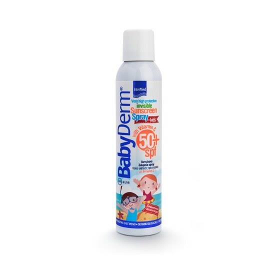 INTERMED Promo BabyDerm Invisible Sunscreen Spray SPF50+ for Kids 200ml & Δώρο Μπάλα Θαλάσσης 1τεμάχιο
