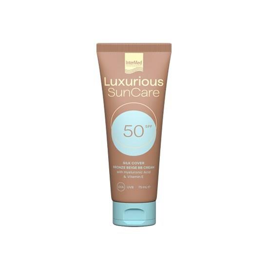 INTERMED Luxurious Sun Care Silk Cover Bronze BB Cream With Vitamin E SPF50 75ml