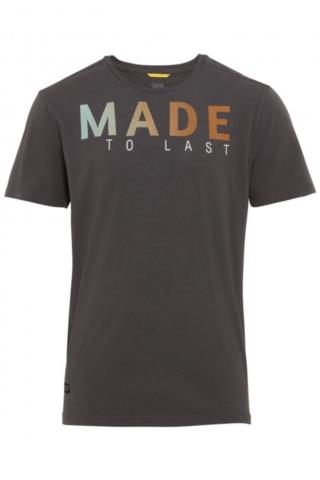 ΑΝΔΡΙΚΟ JERSEY T-SHIRT ΚΟΝΤΟΜΑΝΙΚΟ ΓΚΡΙ ΜΕ ΣΤΑΜΠΑ ΚΑΝΟΝΙΚΗ ΓΡΑΜΜΗ