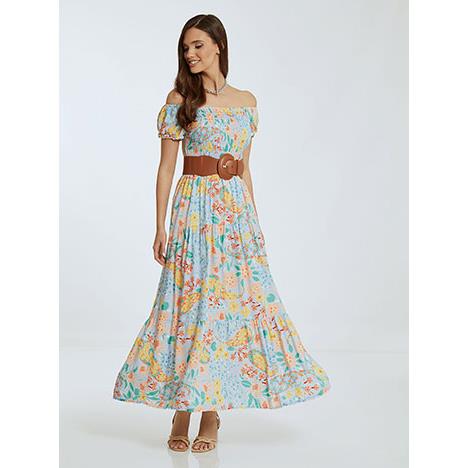 Maxi floral φόρεμα SL7633.8039+2