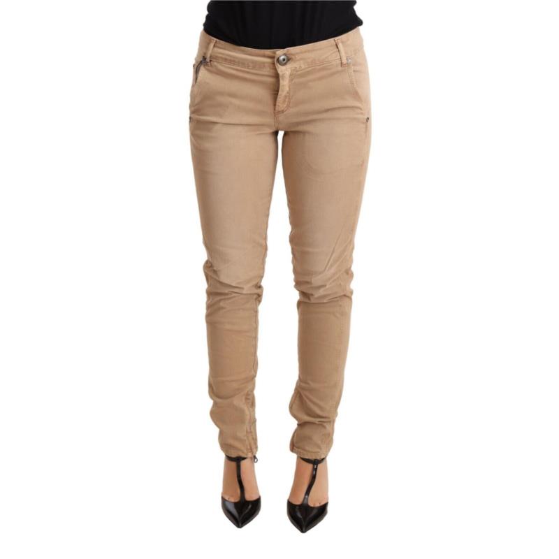 Ermanno Scervino Brown Low Waist Skinny Denim Trouser Cotton Jeans PAN72188 W27