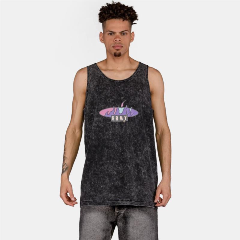 Grimey Cloven Tongues Stone Washed Tank Top (9000141974_1982)