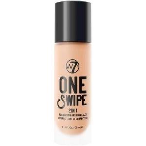 MAKE UP W7 ONE SWIPE 2-IN-1 FOUNDATION - CONCEALER NATURAL BEIGE 35ML