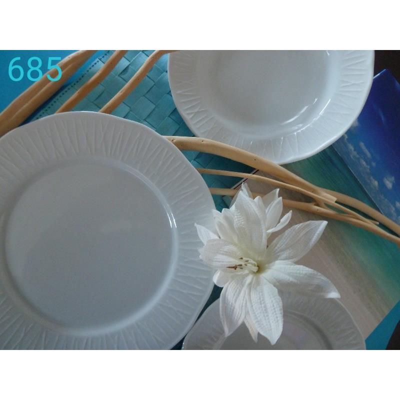 Σερβίτσιο Πορσελάνης 40τμχ Σχ. 685 White (Υλικό: Πορσελάνη, Χρώμα: Λευκό) - AB - 6-685-40-white