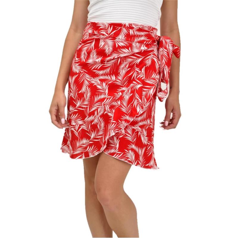 Γυναικεία κρουαζέ mini φούστα Κόκκινο 21125