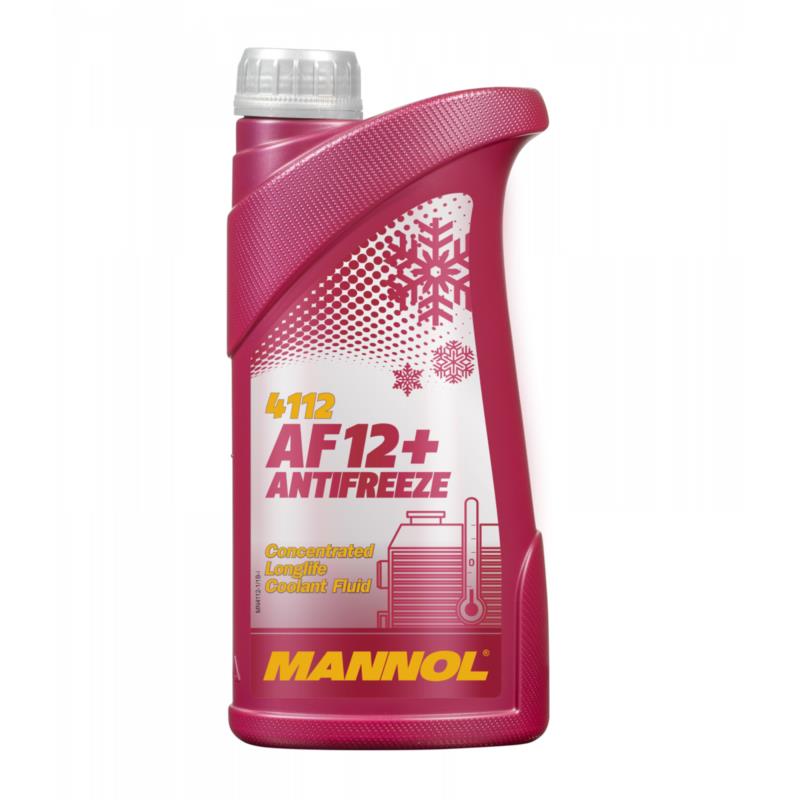 Mannol Αντιψυκτικό Παραφλού Ψυγείου Αυτοκινήτου AF12+ G12+ -40°C Κοκκινο Χρώμα 1lt (συμπυκνωμένο)