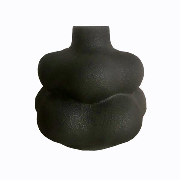 Βάζο Κεραμικό Μαύρο Art Et Lumiere Φ30,5x27,5εκ. 25012 (Υλικό: Κεραμικό, Χρώμα: Μαύρο) - Art Et Lumiere - lumiere_25012