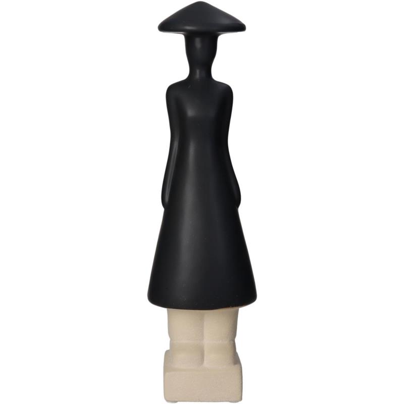 Διακοσμητική Γυναικεία Φιγούρα Κεραμική Μαύρη ARTE LIBRE 9x8x31,5εκ. 05154013 (Υλικό: Κεραμικό, Χρώμα: Μαύρο) - ARTELIBRE - 05154013