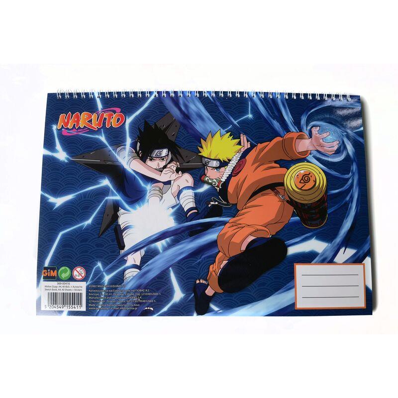 Naruto Μπλοκ Ζωγραφικής Α4 Και Stickers (369-00416)