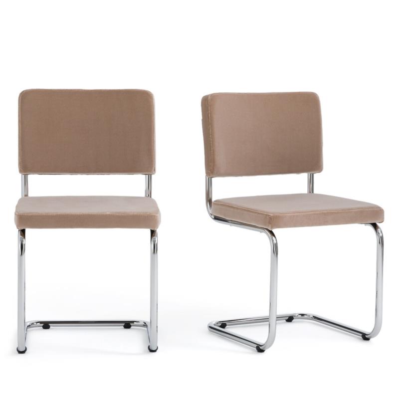 Σετ 2 βελουτέ καρέκλες «πρόβολος»