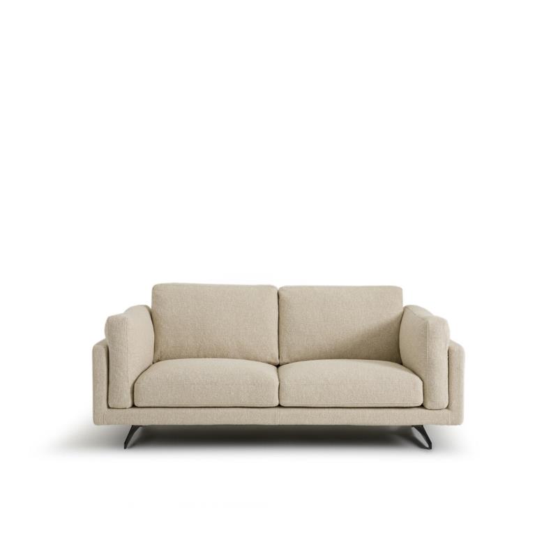 Διθέσιος καναπές με μπουκλέ ταπετσαρία