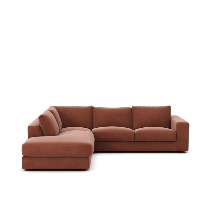 Γωνιακός καναπές από βελούδο