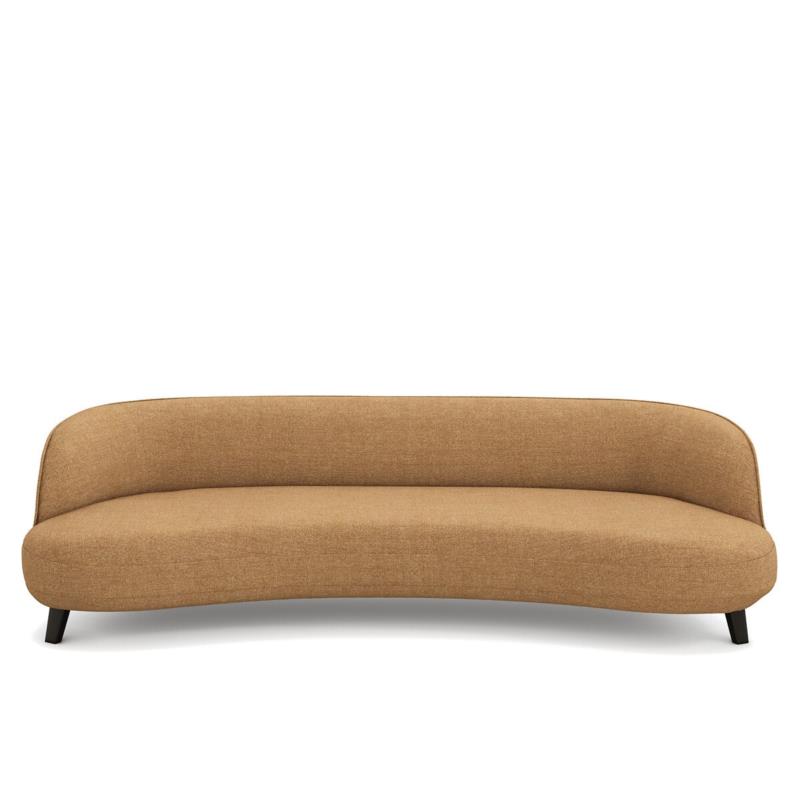 Πενταθέσιος καναπές με ανακυκλωμένη σενίλ ταπετσαρία Μ107xΠ240xΥ75cm