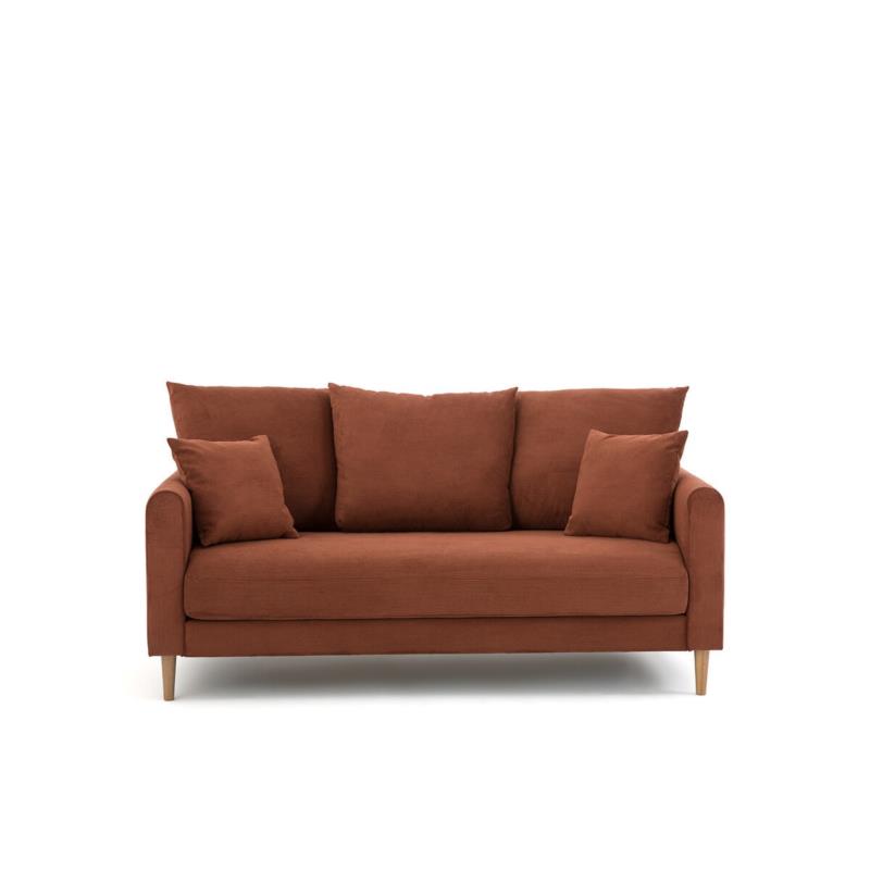 Διθέσιος καναπές από βελούδο κοτλέ Μ95xΠ175xΥ90cm