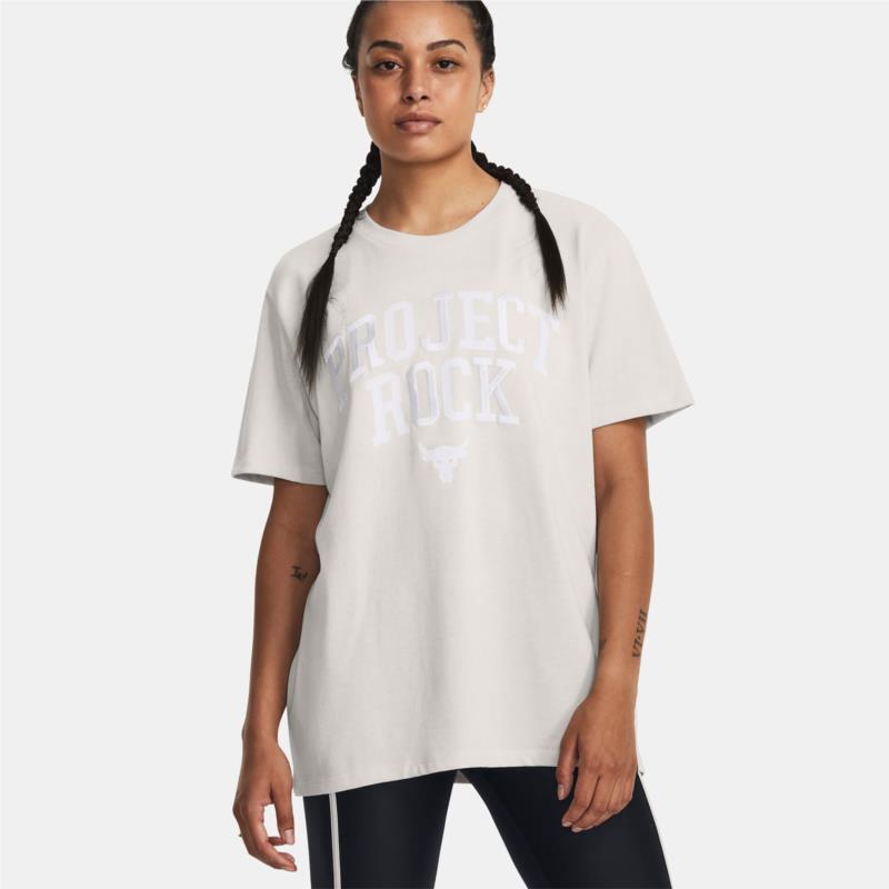 UNDER ARMOUR PROJECT ROCK HEAVYWEIGHT CAMPUS T-SHIRT ΑΣΠΡΟ