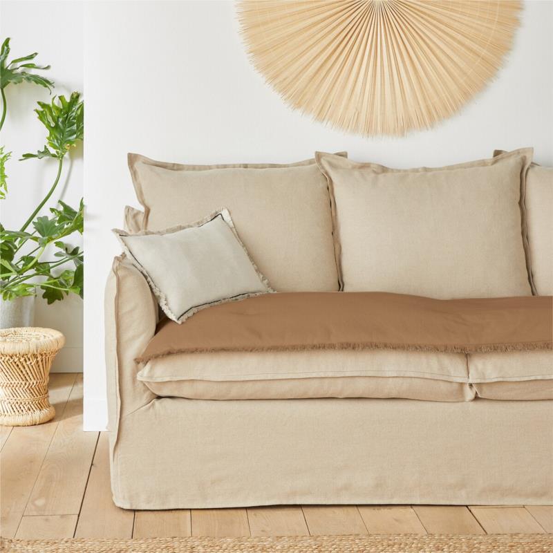 Βαμβακερό στρώμα καναπέ με ψαθωτή ύφανση 60x180 cm