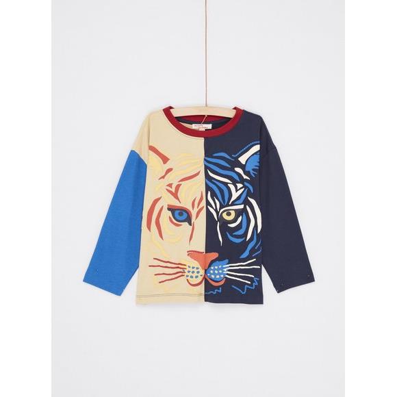 Παιδική Μακρυμάνικη Μπλούζα για Αγόρια Multicolour Tiger - ΛΕΥΚΟ