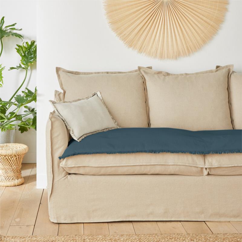 Βαμβακερό στρώμα καναπέ με ψαθωτή ύφανση 60x180 cm