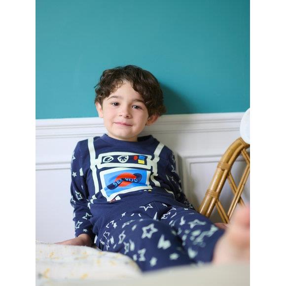 Παιδικές Μακρυμάνικες Πιτζάμες για Αγόρια Neon Space - ΜΠΛΕ