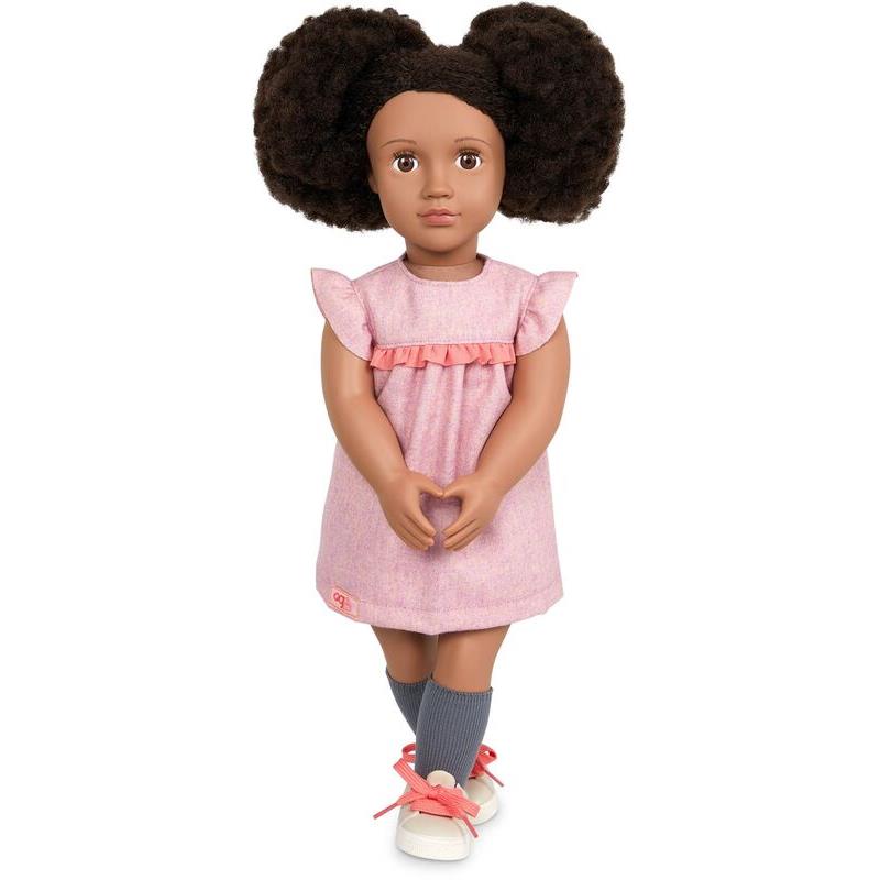 Our Generation Κούκλα Rochelle w/Pink Dress & Grey Socks (BD31402Z)