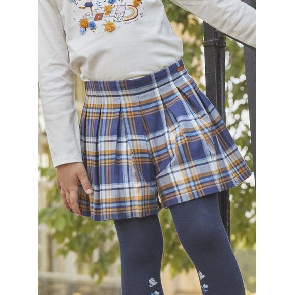 Παιδική Φούστα για Κορίτσια Sergent Major Μπλε Καρό - ΛΕΥΚΟ