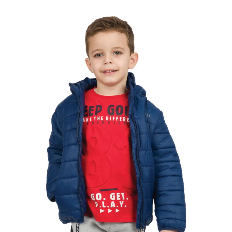 Energiers Βαμβακερή μπλούζα μακό με τύπωμα, αγόρι ΚΟΚΚΙΝΟ 12-123130-5
