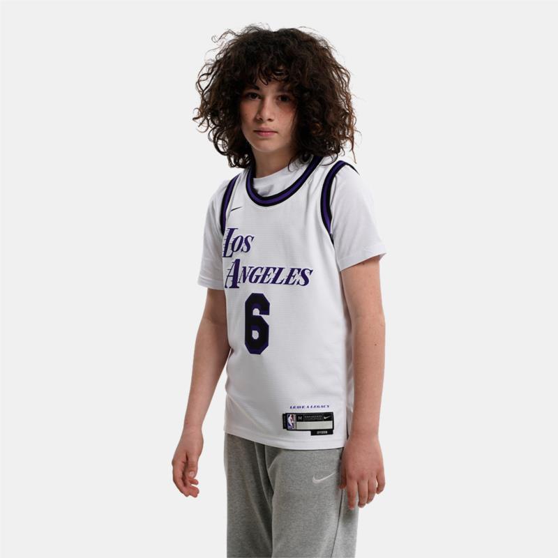 Nike ΝΒΑ LeBron James Los Angeles Lakres City Edition Swingman Dri-FIT Παιδική Φανέλα (9000145043_60071)