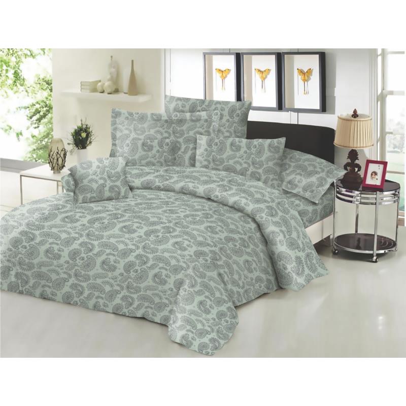 Ζεύγος Μαξιλαροθήκες Polycotton Εμπριμέ 50x70εκ. Lahor Aqua Komvos Home 7000139-62 (Ύφασμα: 50% Cotton-50% Polyester) - KOMVOS HOME - 7000139-62