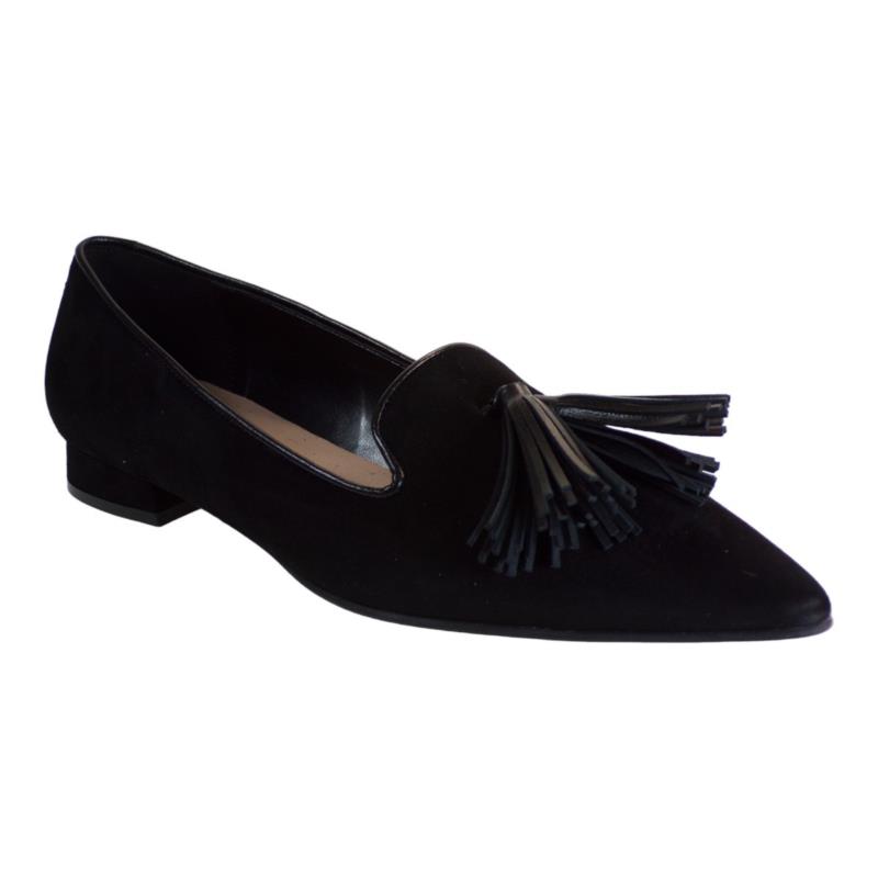Fardoulis Shoes Γυναικεία Παπούτσια LOAFERS 130-35 Μαύρο Δέρμα Καστόρι