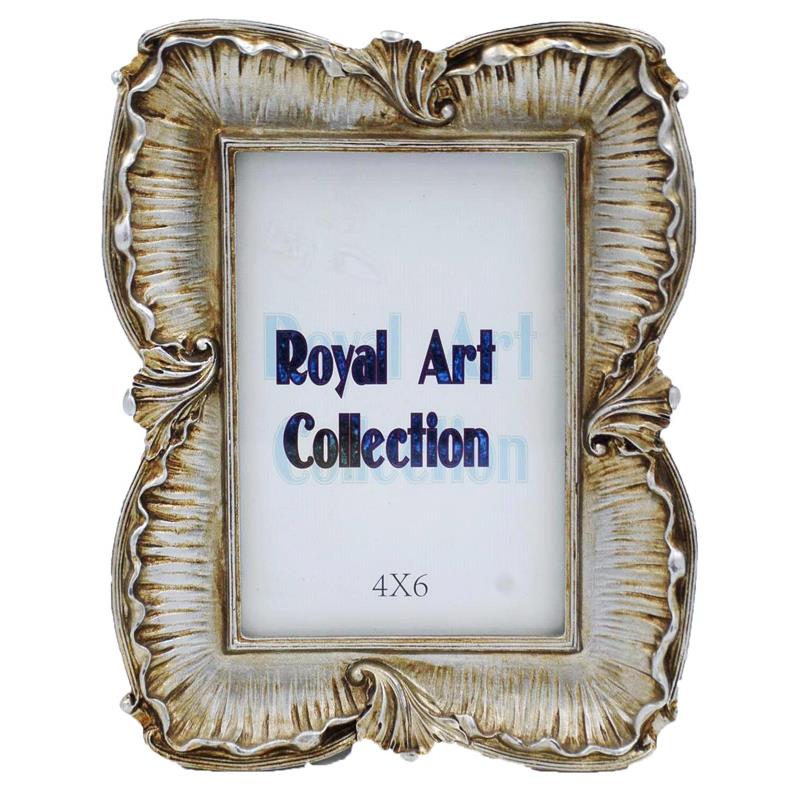Κορνίζα Χειροποίητη Αντικέ Πολυεστερική Πατίνα Ασημί Royal Art 13x18εκ. YUA129/57SL (Χρώμα: Ασημί , Υλικό: Πολυεστερικό) - Royal Art Collection - YUA129/57SL