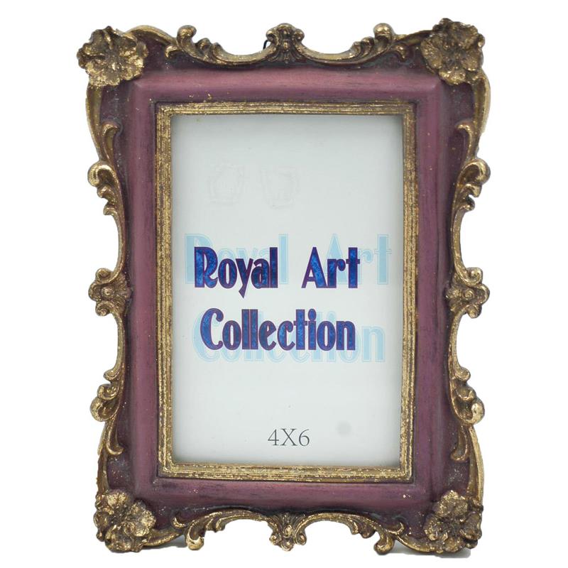 Κορνίζα Αντικέ Πολυεστερική Σάπιο Μήλο-Χρυσή Royal Art 10x15εκ. YUA2/57/46BG (Χρώμα: Σάπιο Μήλο , Υλικό: Πολυεστερικό) - Royal Art Collection - YUA2/57/46BG
