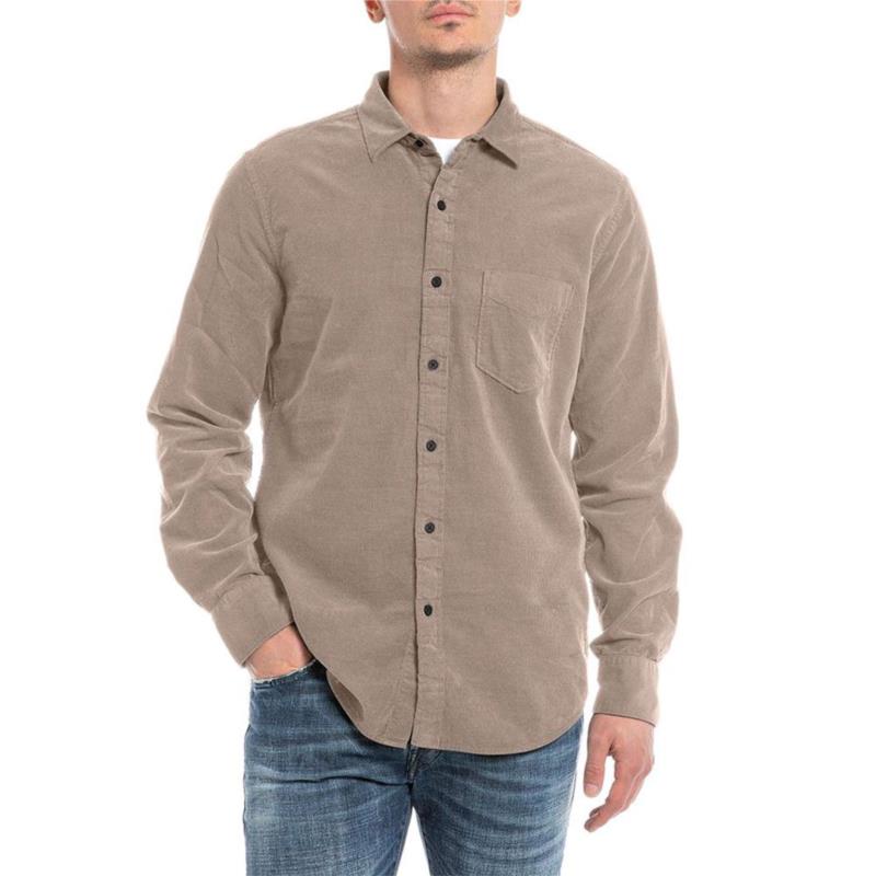 CORDUROY GARMENT DYED SHIRT MEN REPLAY
