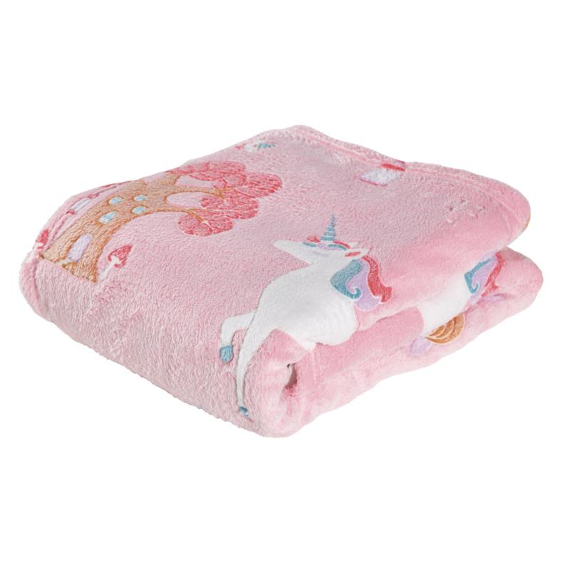 Das Baby Κουβερτα Fleece 110Χ150 Relax 4866 Λευκο - Μπλε - Ροζ Λευκο - Μπλε - Ροζ