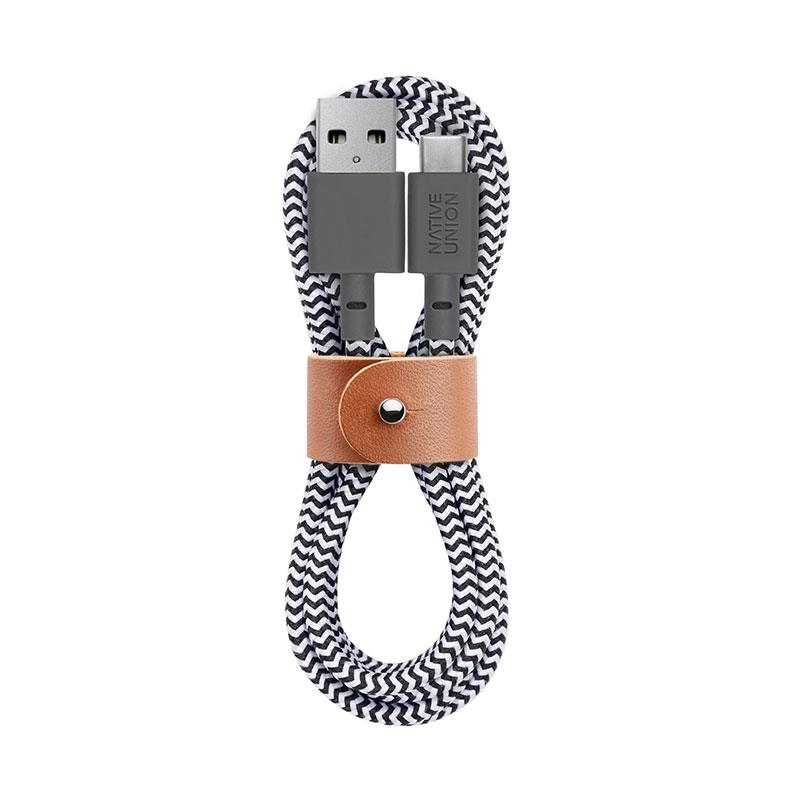 Native Union Belt Cable USB-A to USB-C 1.2m Zebra