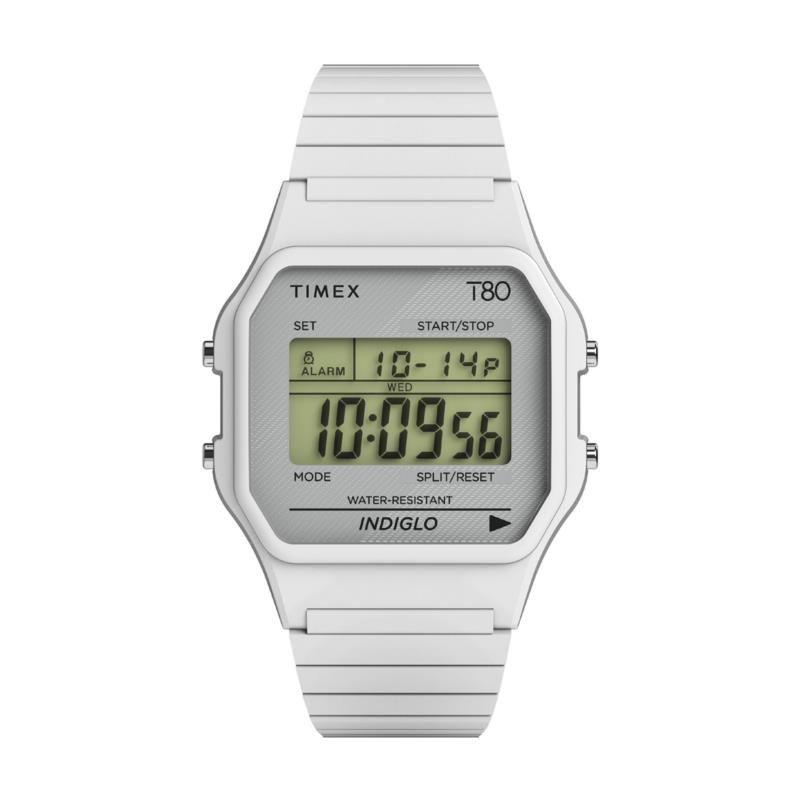 Timex T80 Chronograph White Stainless Steel Bracelet