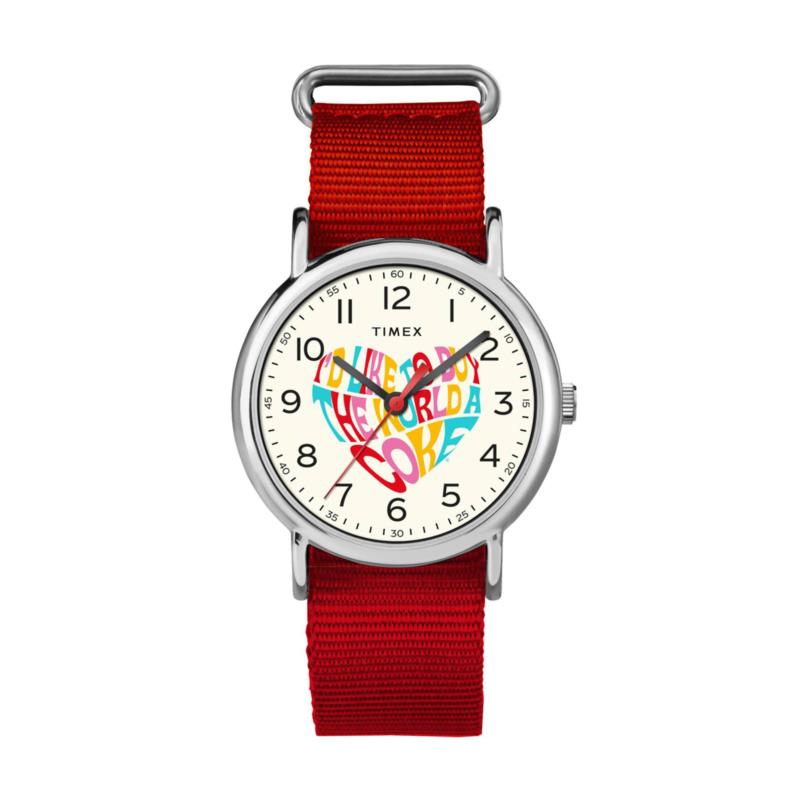 Timex Weekender Coca-Cola 1971 Red Fabric Strap
