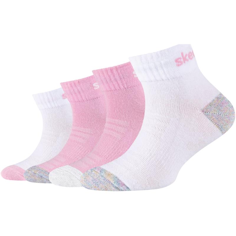 Αθλητικές κάλτσες Skechers 4PPK Girls Mesh Ventilation Quarter Socks