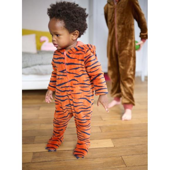 Βρεφική Ολόσωμη Πιτζάμα για Αγόρια Orange Tiger - ΡΟΖ