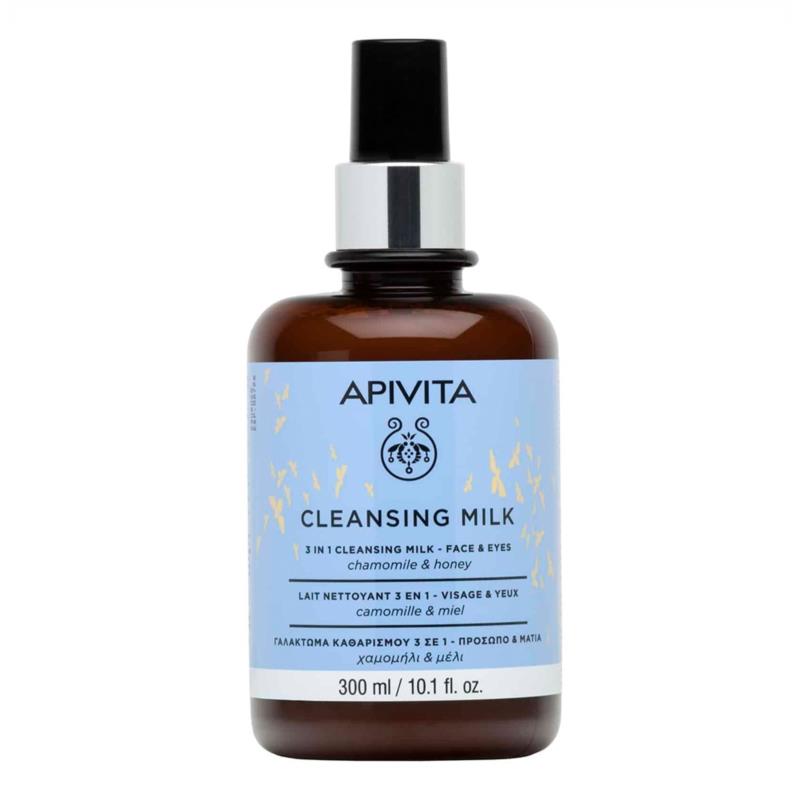 APIVITA CLEANSING MILK 3 IN 1 WITH CHAMOMILE & HONEY | 300ml