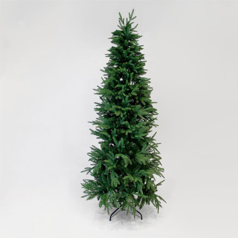 Χριστουγεννιάτικο Δέντρο Slim Πράσινο 180εκ./616 Κλαδιά Με Μεταλλική Βάση Eurolamp 600-30152