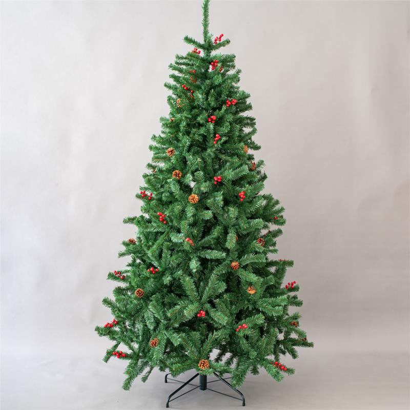 Χριστουγεννιάτικο Δέντρο Κλασικό Πράσινο 240εκ./2128 Κλαδιά Με Μεταλλική Βάση Eurolamp 600-30138