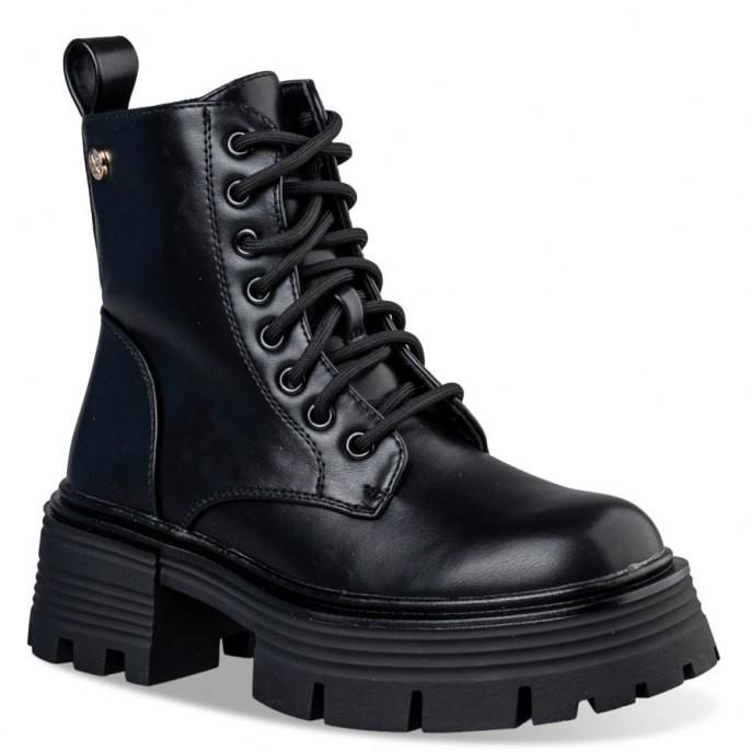 Envie Shoes Γυναικεία Μποτάκια COMBAT BOOTS E23-18099-34 Μαύρο
