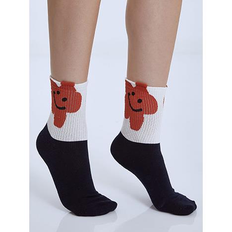 Σετ με 3 ζευγάρια κάλτσες με ριπ λεπτομέρειες WQ9886.0140+2