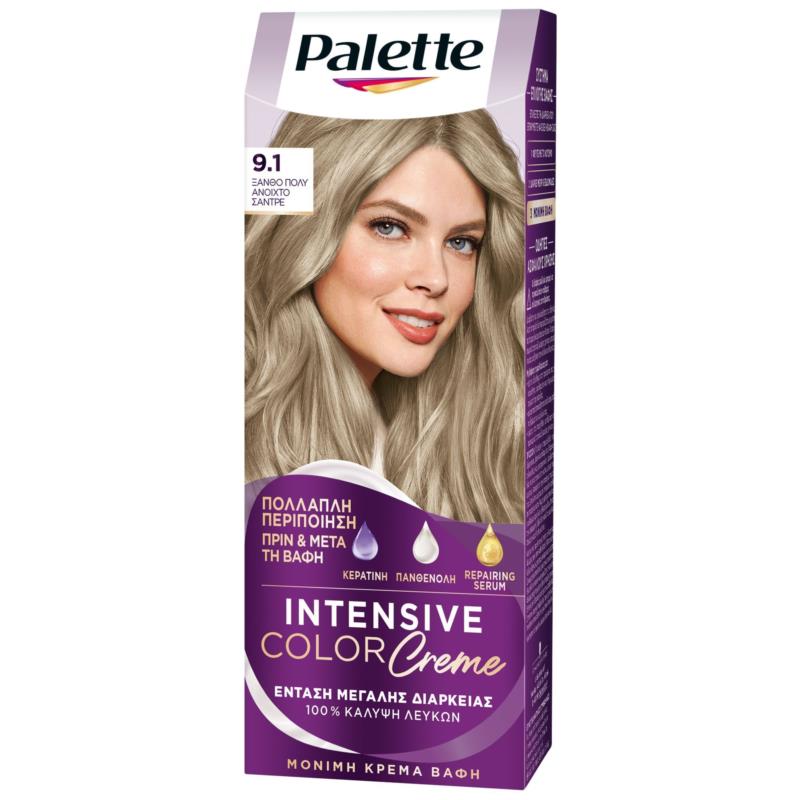Βαφή Mαλλιών Intensive Color Cream Ξανθό Πολύ Ανοιχτό Σαντρέ Palette (50ml)