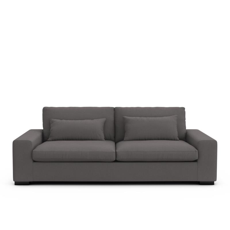 Καναπές-κρεβάτι από βαμβάκι με ελαφρώς ψαθωτή ύφανση Μ87xΠ194xΥ80cm